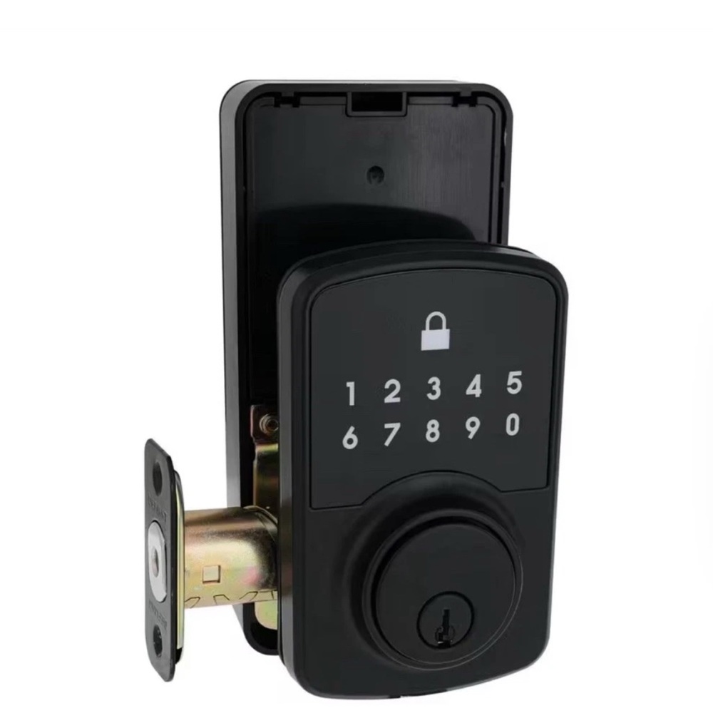 NEW Defiant Smart Matte Black Electronic Deadbolt w Wi-Fi Powered by Hubspace